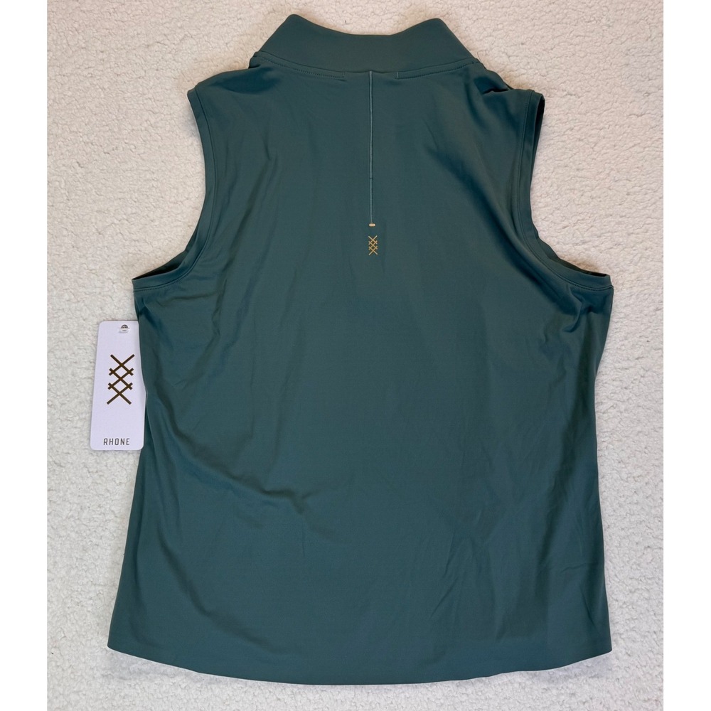 Rhone Womens Revive™ Rib Zip Tank, Green Smoke, Womens Size Large, NWT - Picture 8 of 8